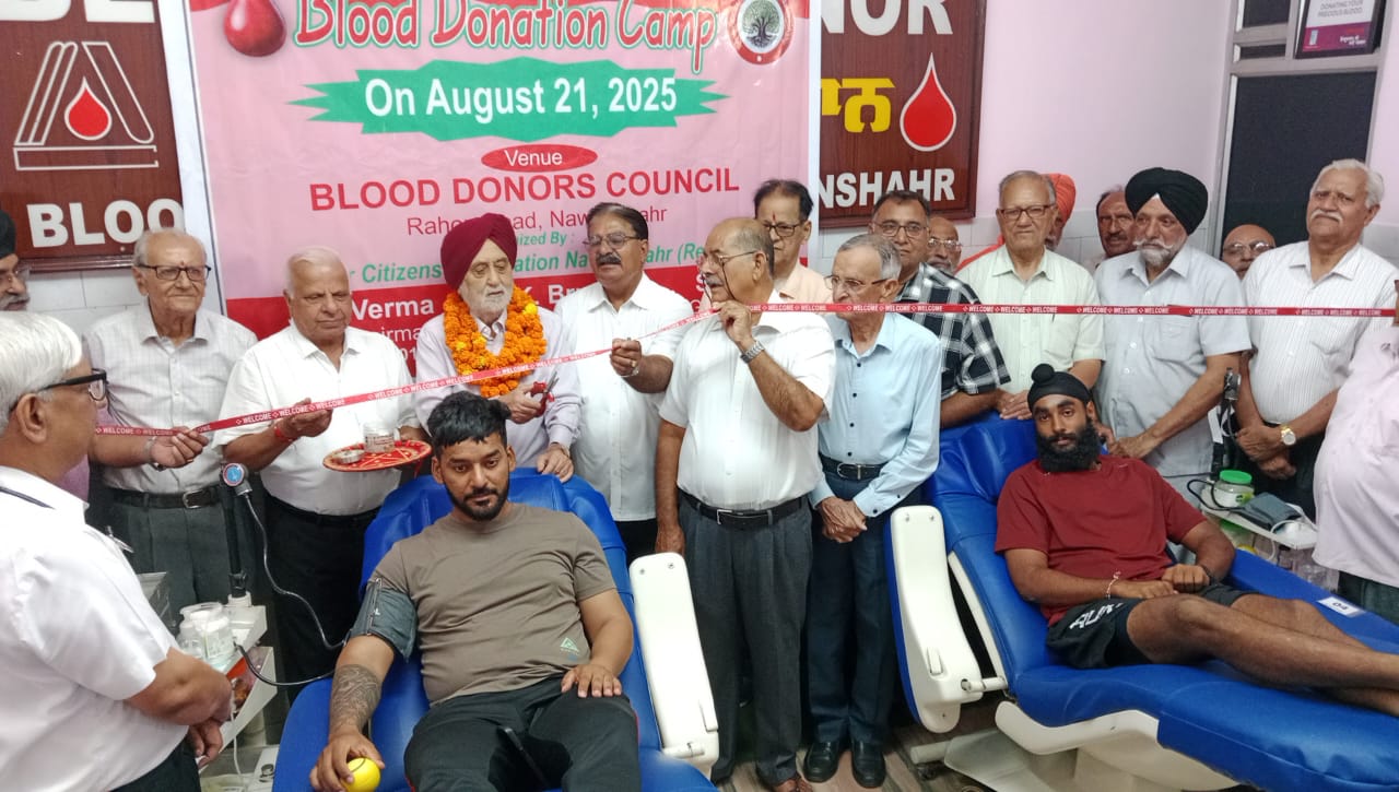 61 blood donors donated blood in the blood donation camp organized by senior citizens.